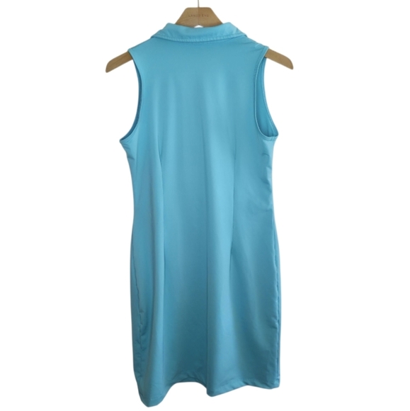 Tee 2 Sea | Turquoise Sleeveless Polo Collared Golf Dress Size Small - Picture 5 of 6